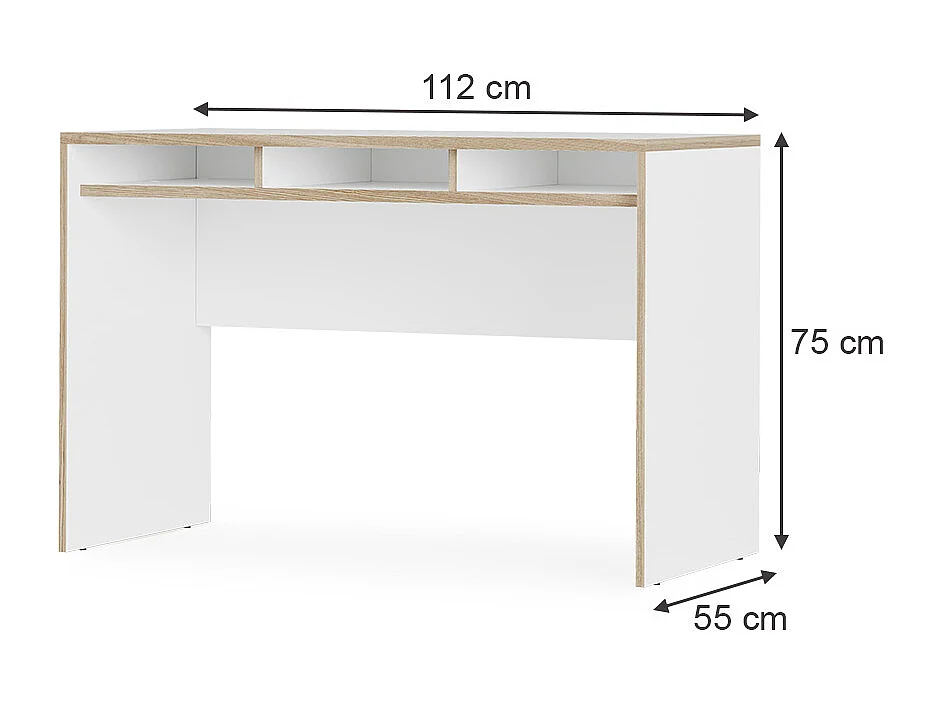 Bureau blanc 112x55x75 tetrix