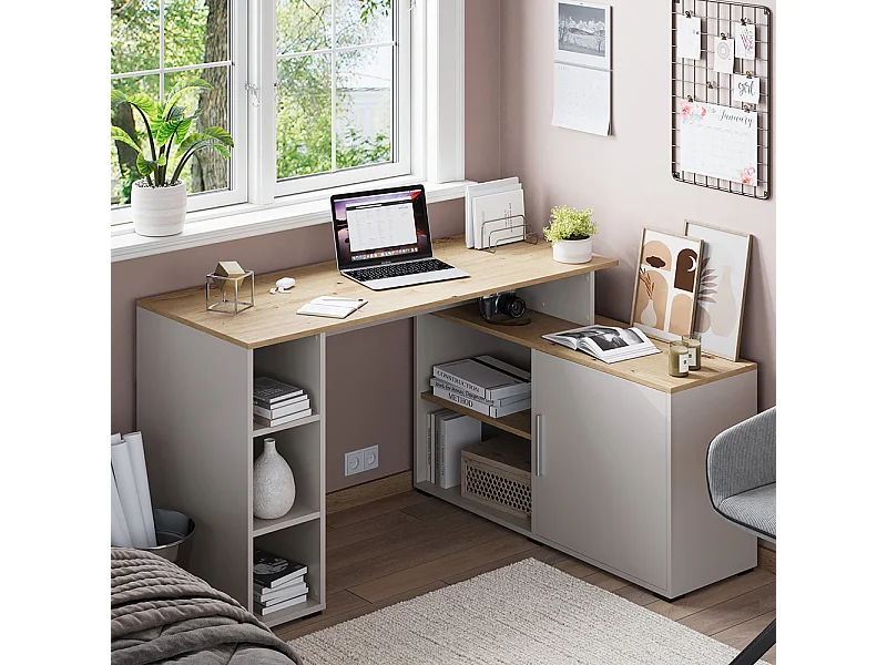 Eckschreibtisch cashmere 135x110x75.5 rudy