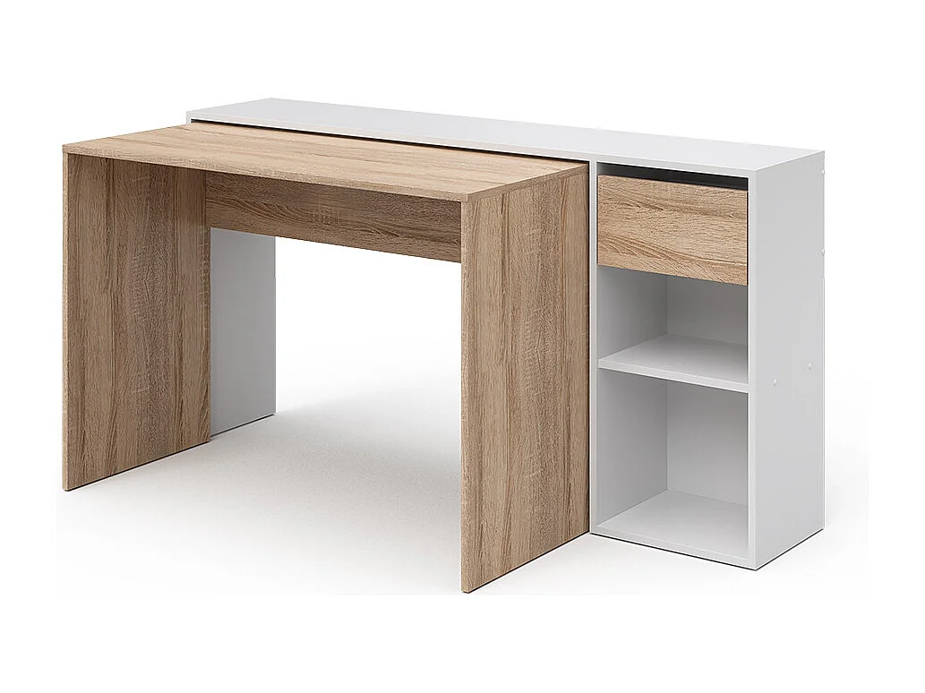 Scrivania bianco/sonoma 145x46.4x75.8 ben