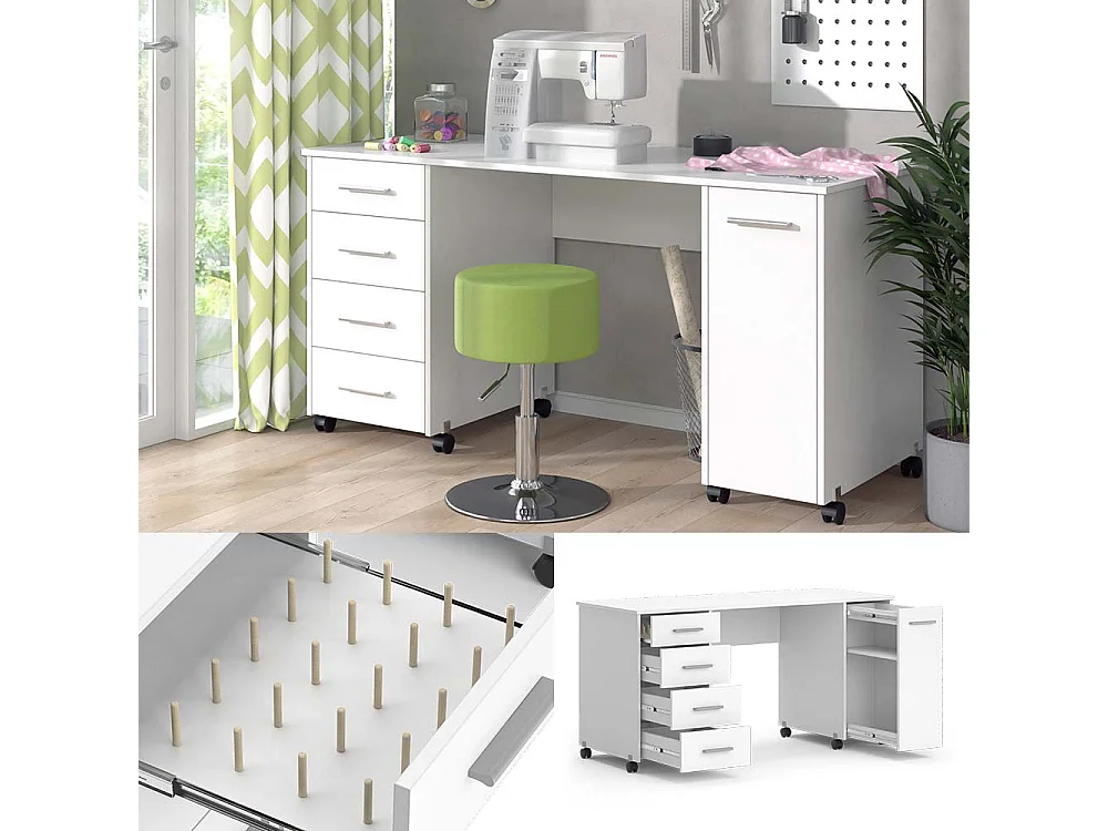 Schreibtisch weiß 148x60x75 verona