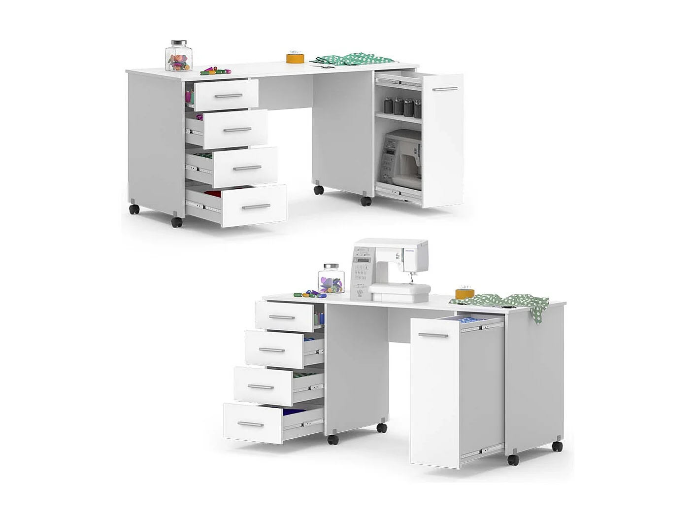 Schreibtisch weiß 148x60x75 verona