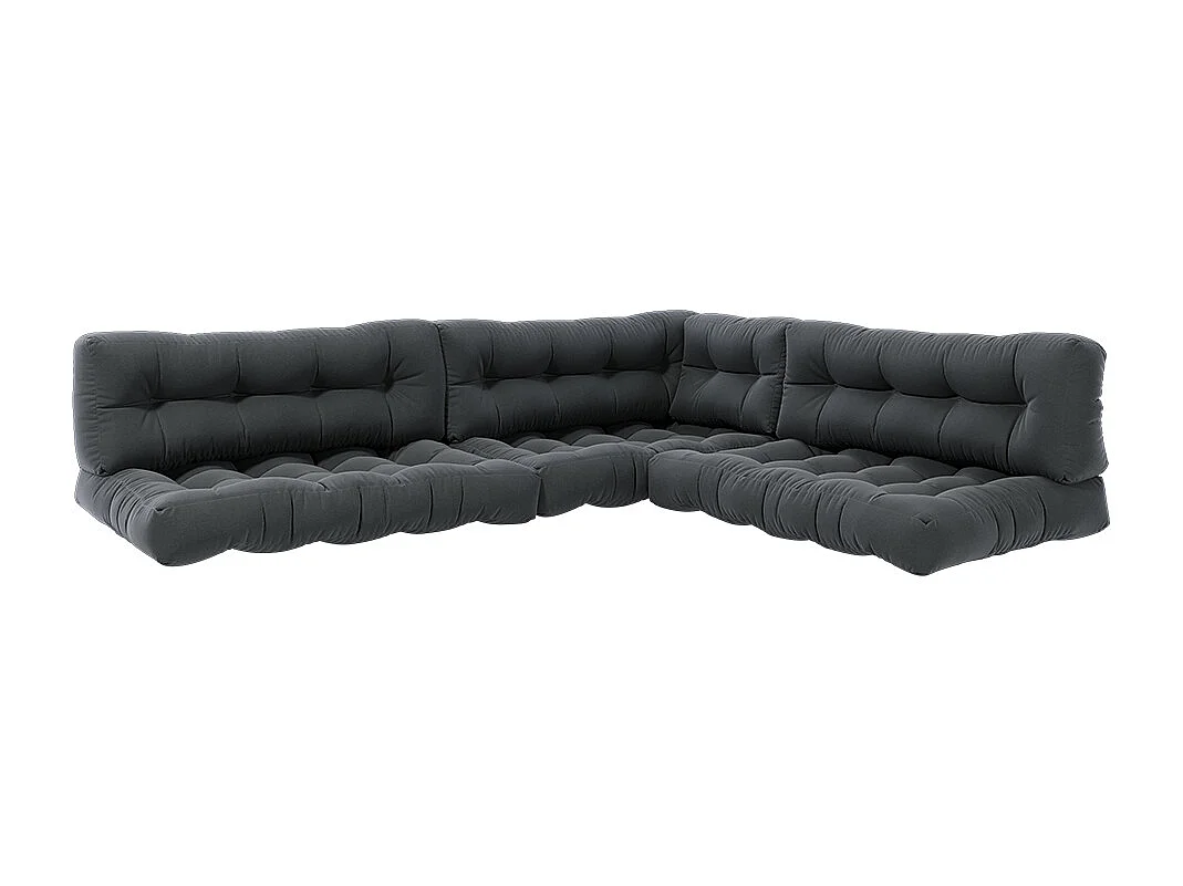 Coussins de palette anthracite 120x80x15 flocken