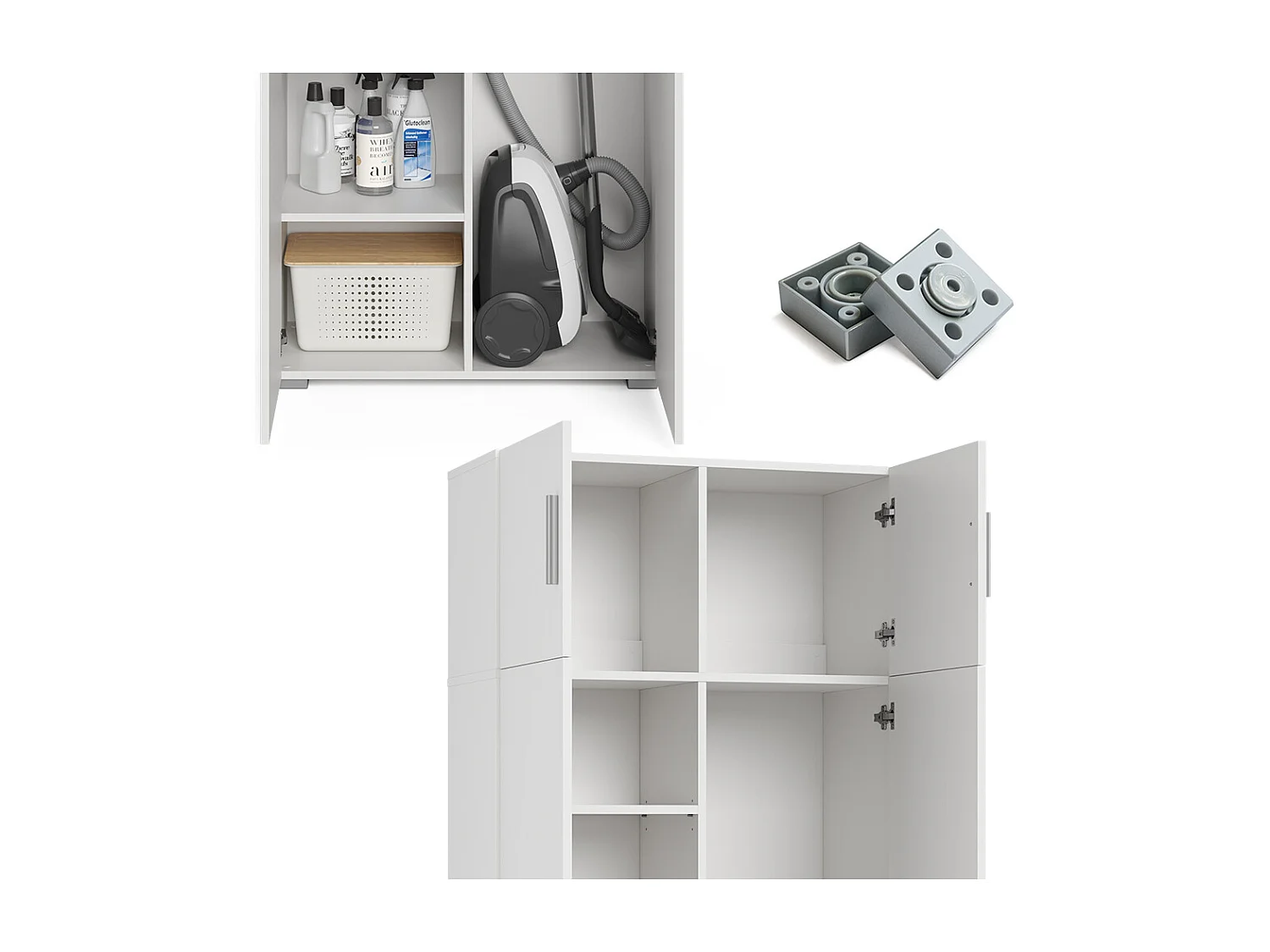 Armoire universelle blanc 80x37x182.4 ingo