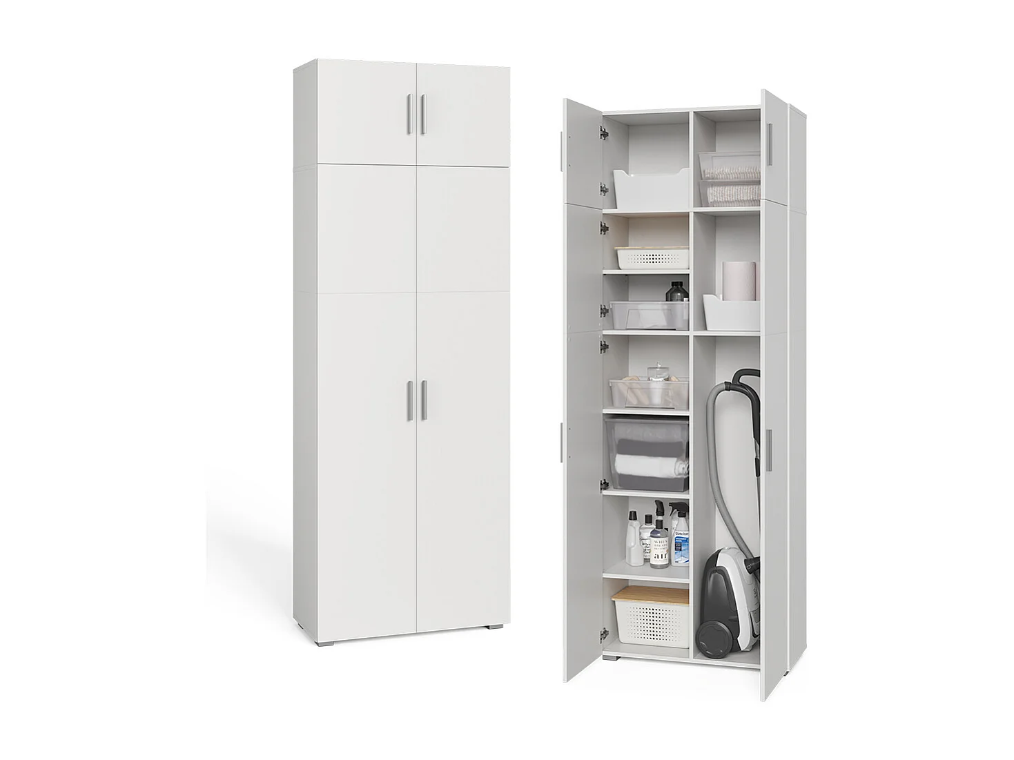 Armoire universelle blanc 80x37x182.4 ingo