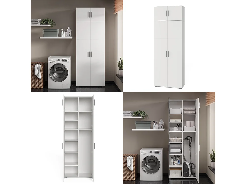 Armoire universelle blanc 80x37x182.4 ingo