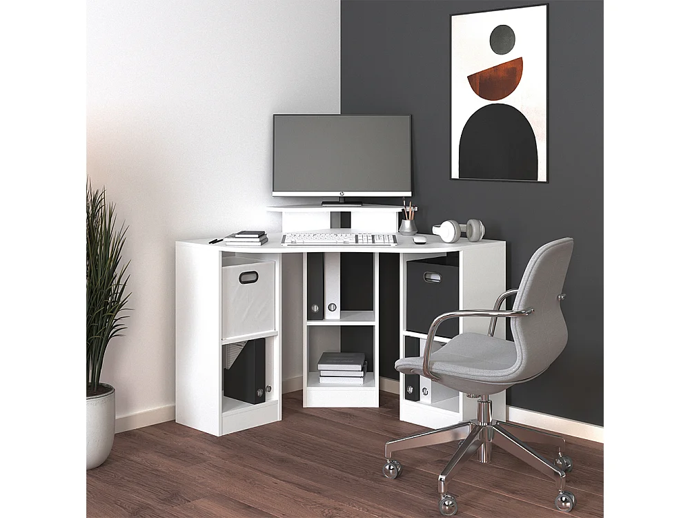 Bureau dangle blanc 94x94x84.4 artur