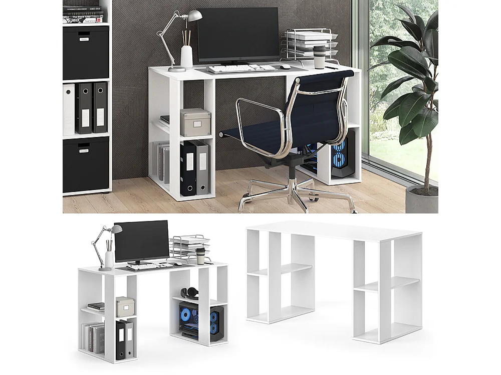 Bureau blanc 130x60x75 arian