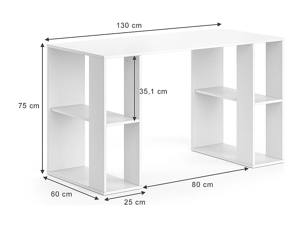 Bureau wit 130x60x75 arian