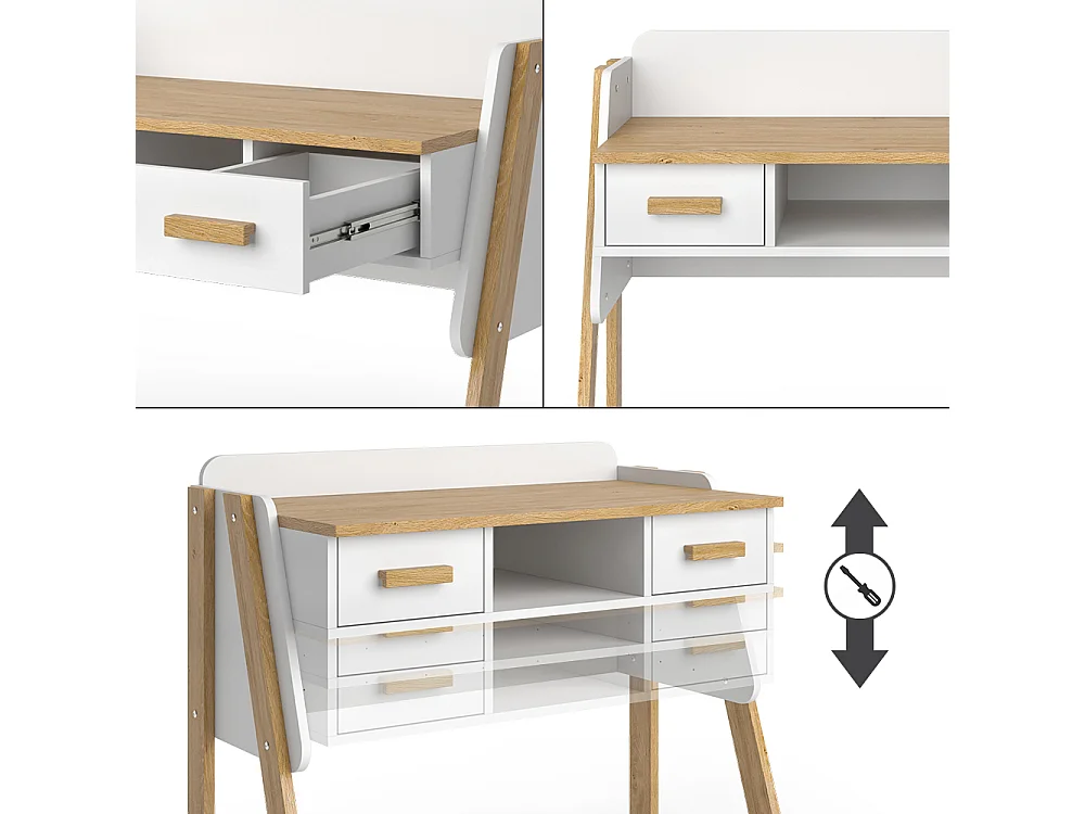 Schreibtisch weiß 97x51x80 malia