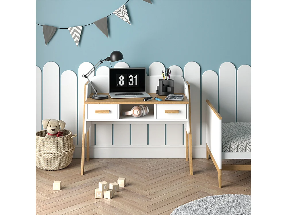 Bureau blanc 97x51x80 malia