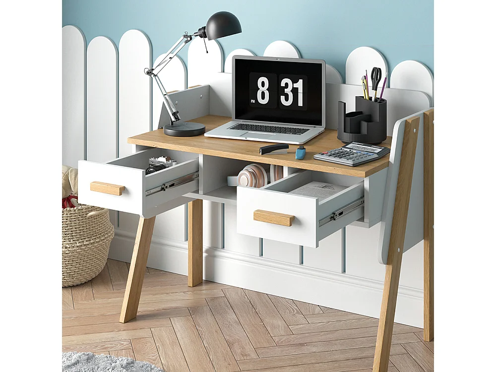 Bureau blanc 97x51x80 malia