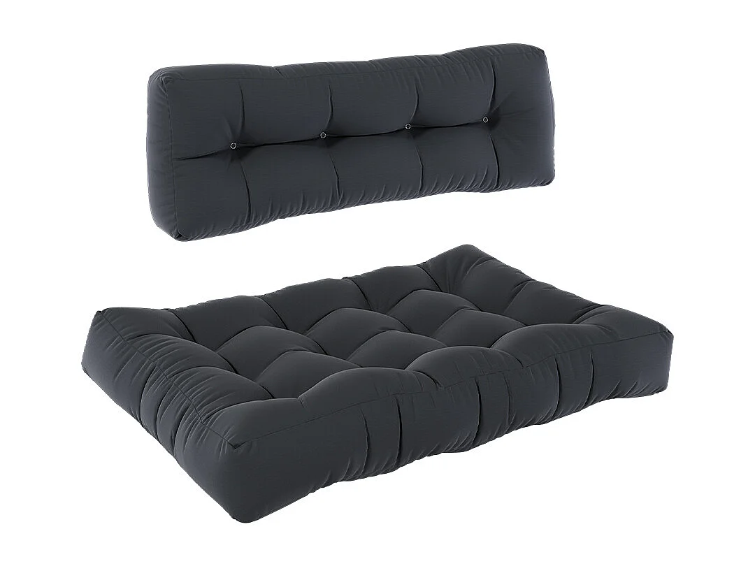 Coussins de palette graphite 120x15x80 flocken