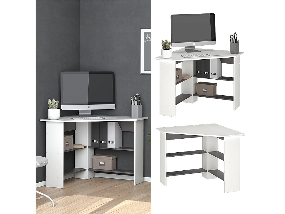 Bureau dangle blanc 90x90x74 arion