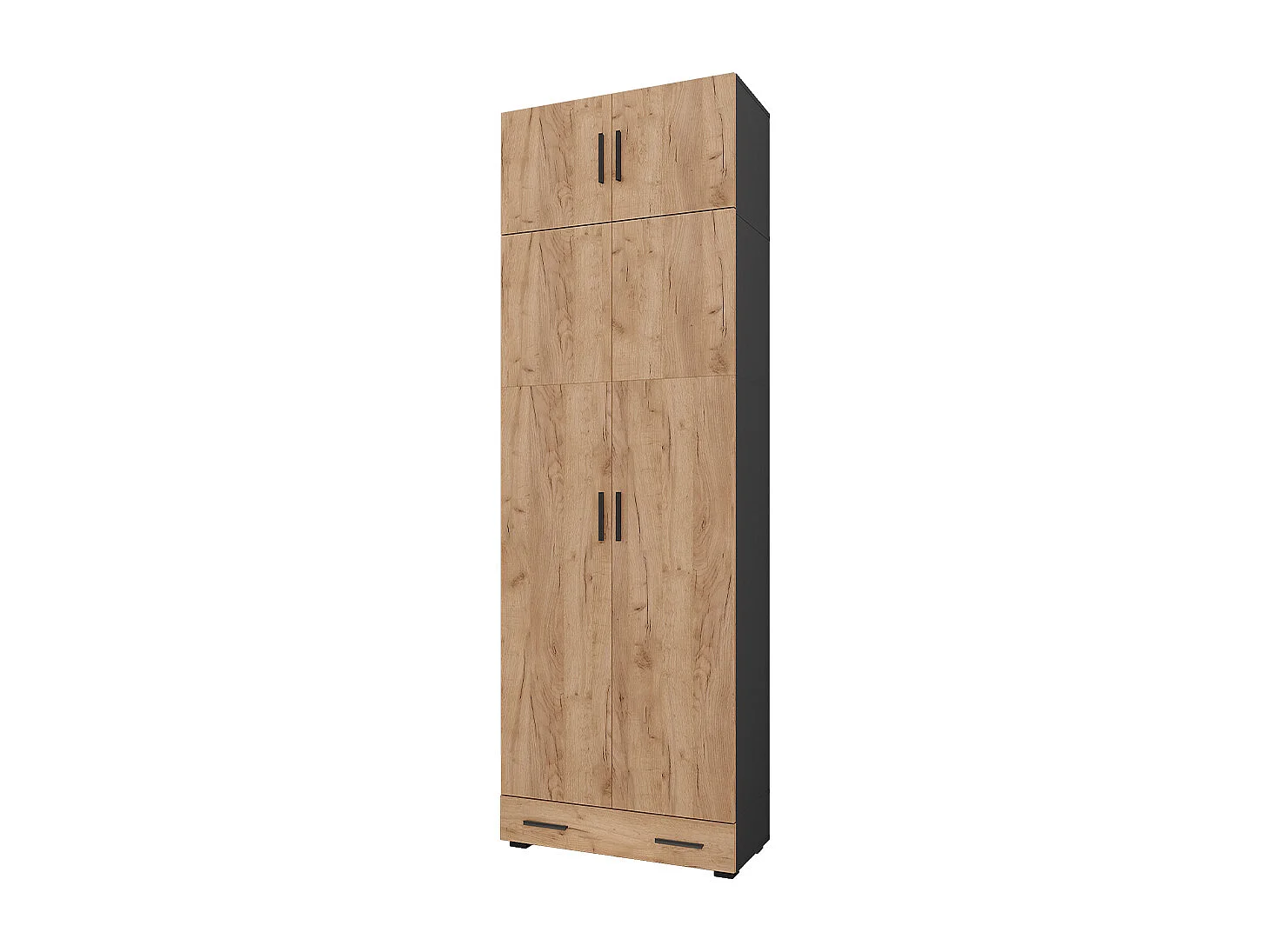 Armario universal antracita/roble dorado 80x37x241.2 ingo