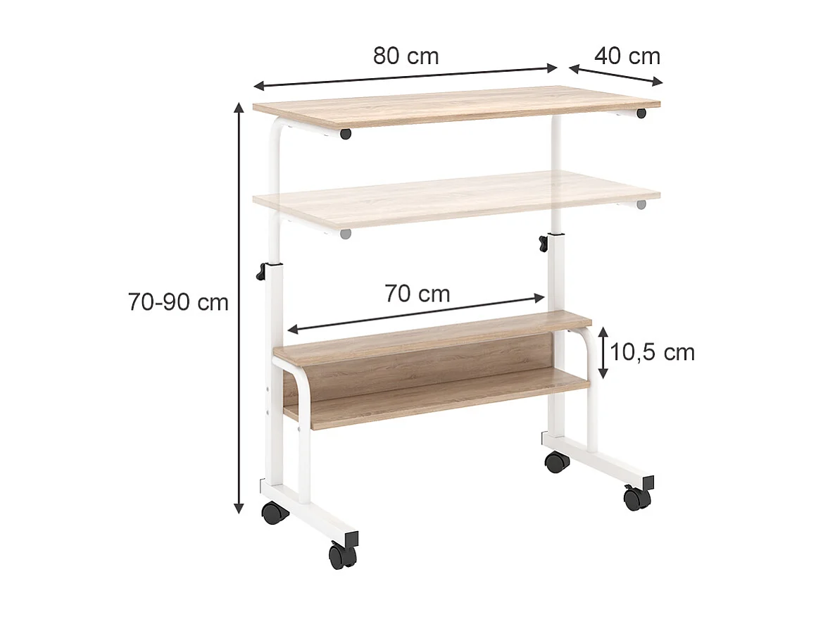 Schreibtisch weiß 80x40x90 bica