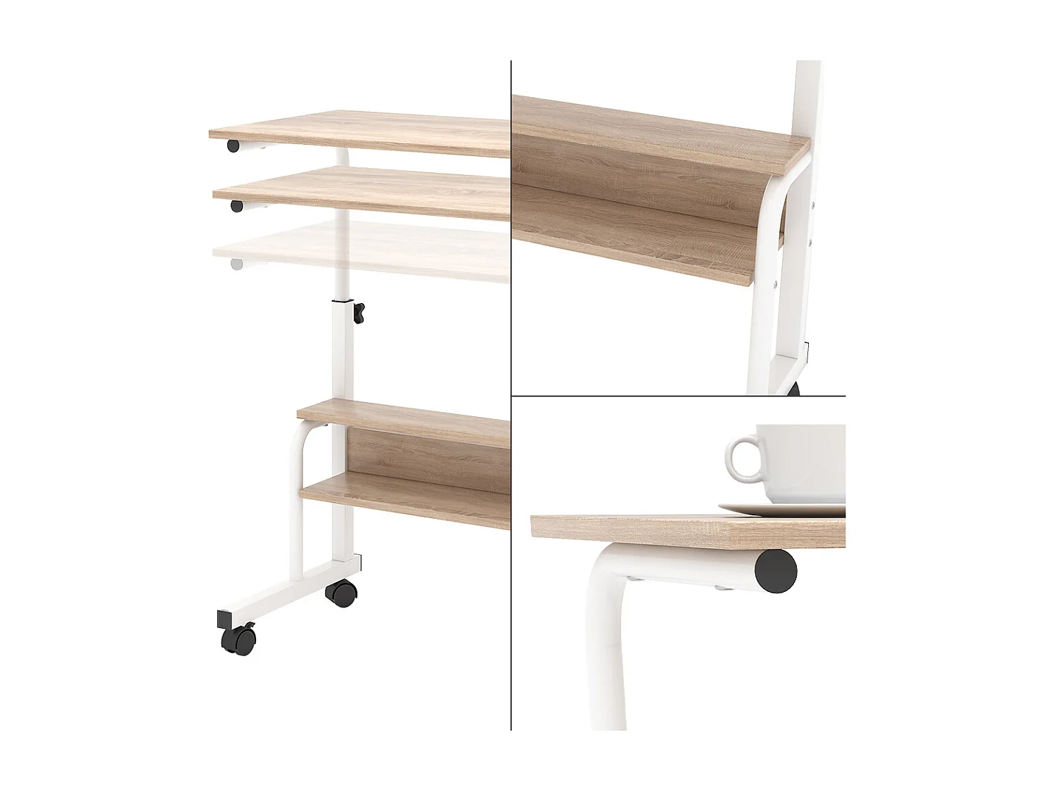 Schreibtisch weiß 80x40x90 bica