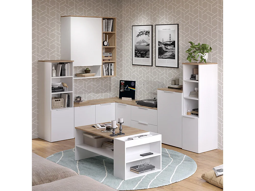 Universalschrank weiß/sonoma 30.2x40x120 wido