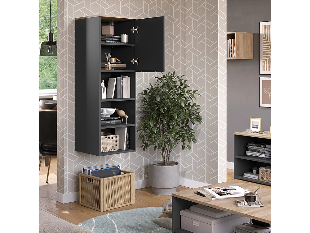 Armario universal antracita/sonoma 40.2x40x120 wido