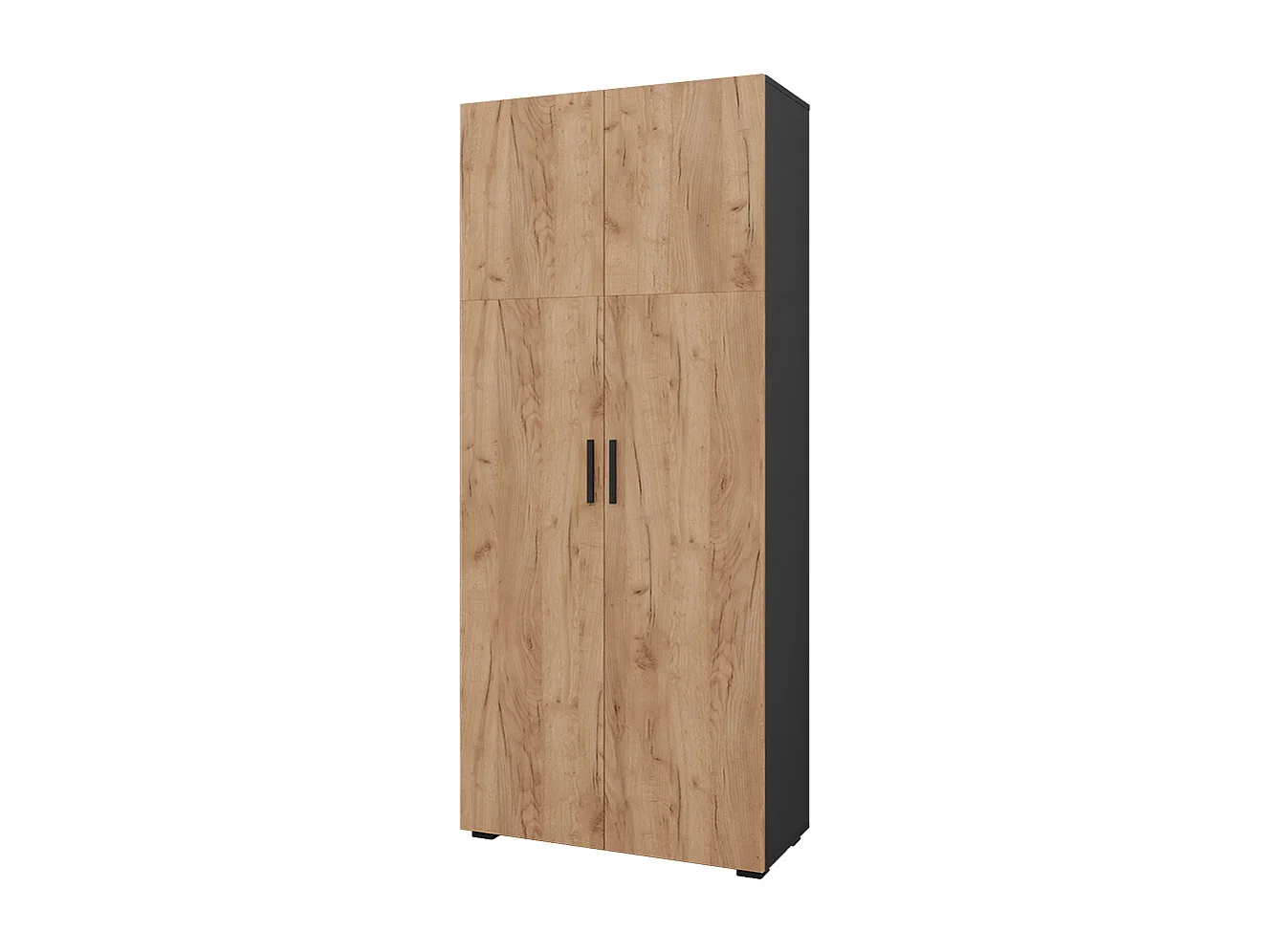 Armoire universelle anthracite/chêne doré 80x37x183.8 ingo