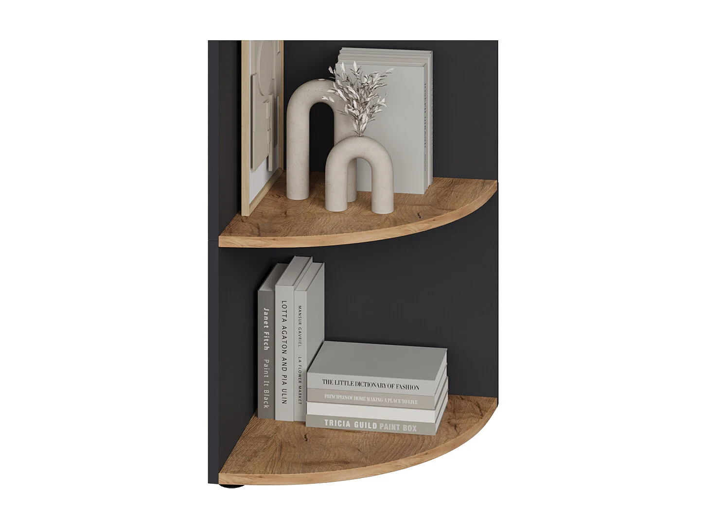 Étagère dangle anthracite/chêne doré 40x40x180 ecki