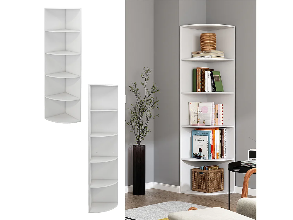 Estante de esquina blanco 40x40x180 fabienne