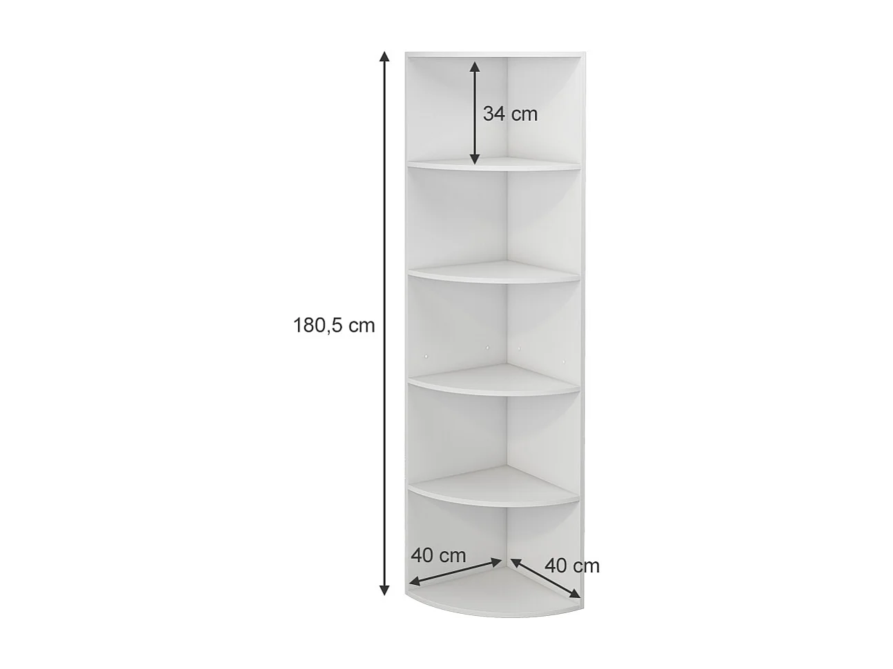 Étagère dangle blanc 40x40x180 fabienne