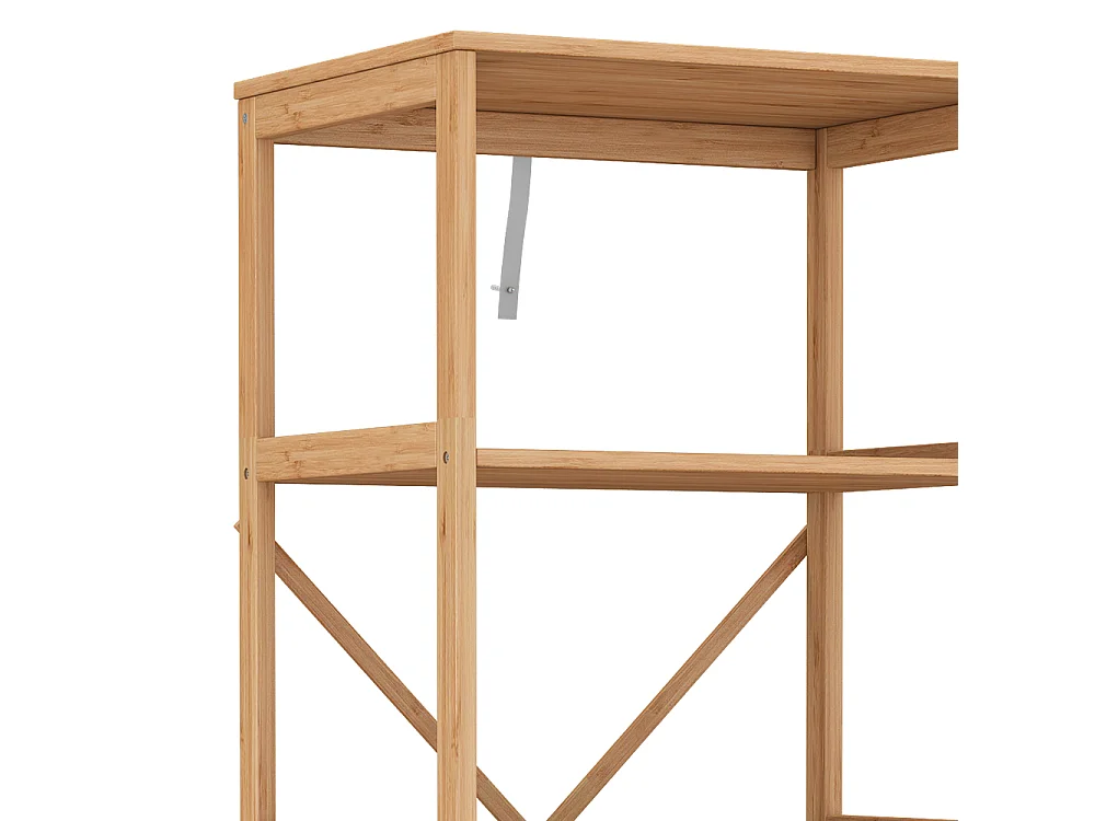 Étagère à livres bambou 48.3x35.5x114 novaro