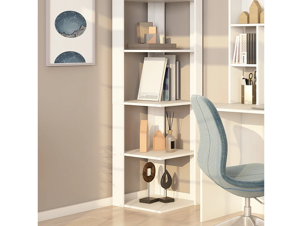 Étagère dangle blanc 45x45x180 amina