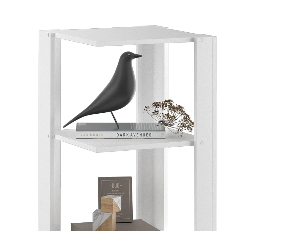 Étagère dangle blanc 45x45x180 amina