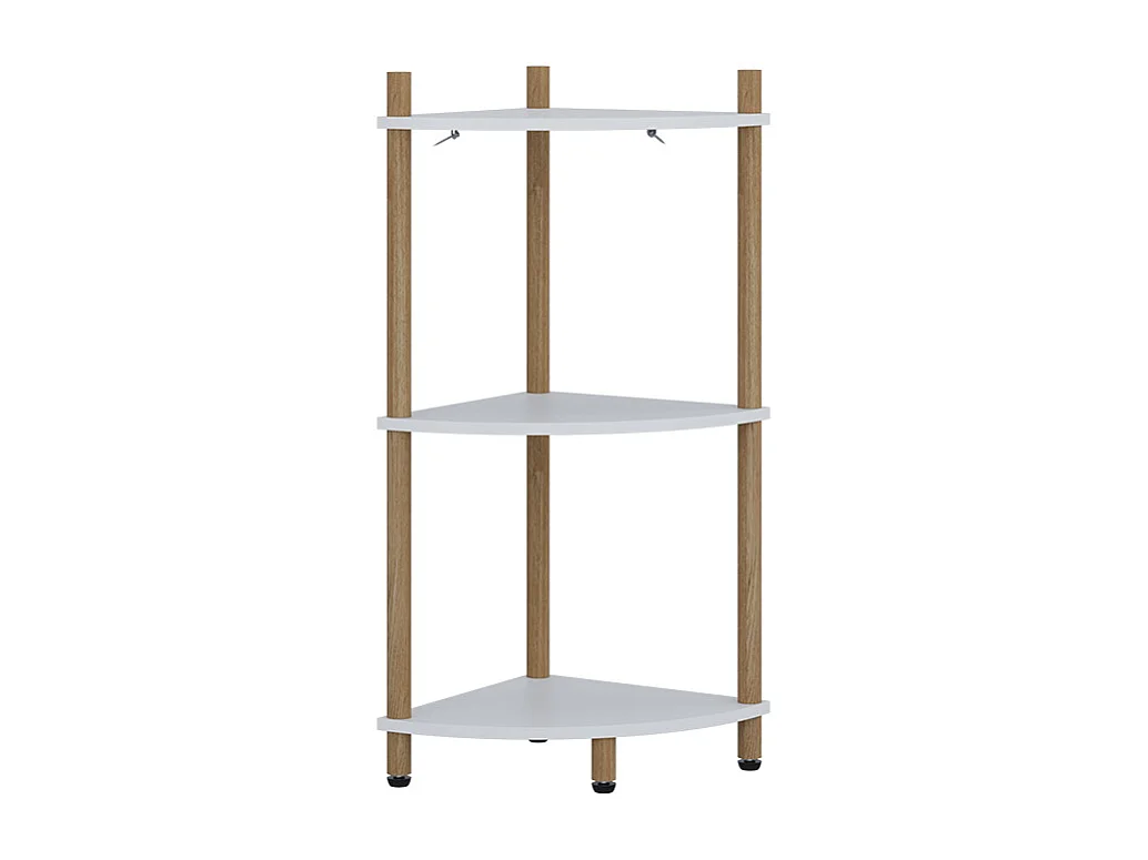 Estante de esquina blanco/pino 29x29x72 bivio