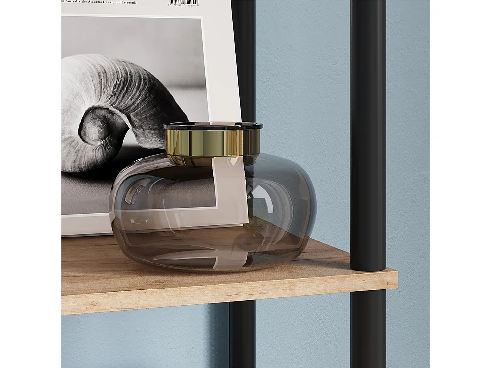 Corner shelf gold power oak/anthracite 30x30x163.5 bivio