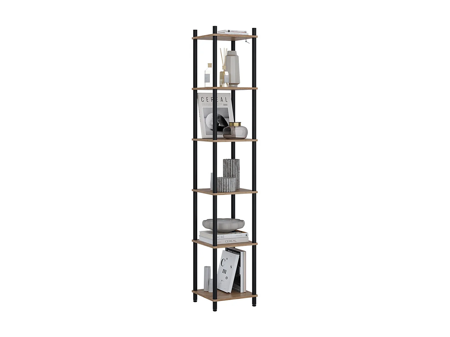 Corner shelf gold power oak/anthracite 30x30x163.5 bivio