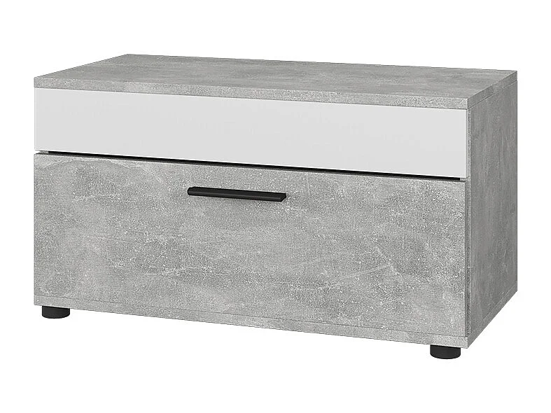 Meuble de salon béton/blanc 70.8x35.3x38.9 berno