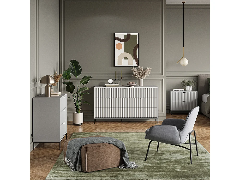 Bücherregal grau 60x40x180 eliza