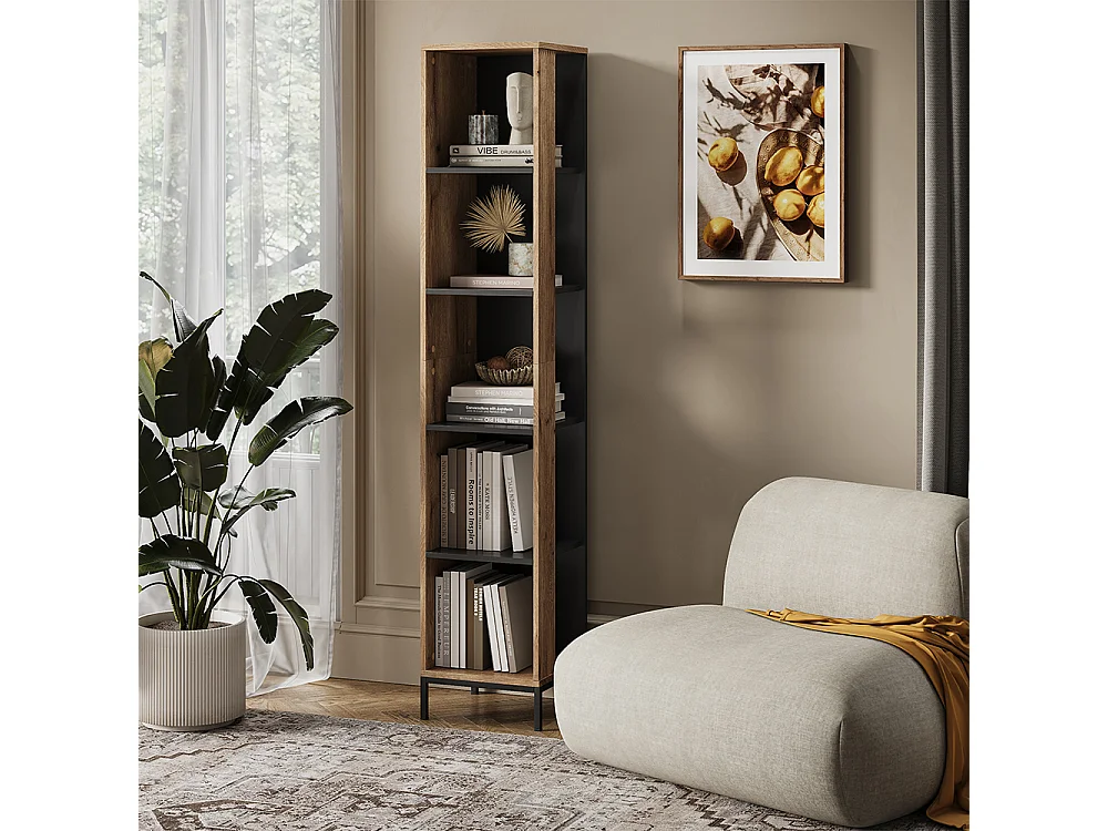 Bibliothèque chêne viking 36x36x188 eliza