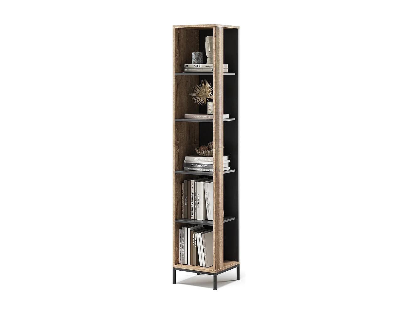Bibliothèque chêne viking 36x36x188 eliza