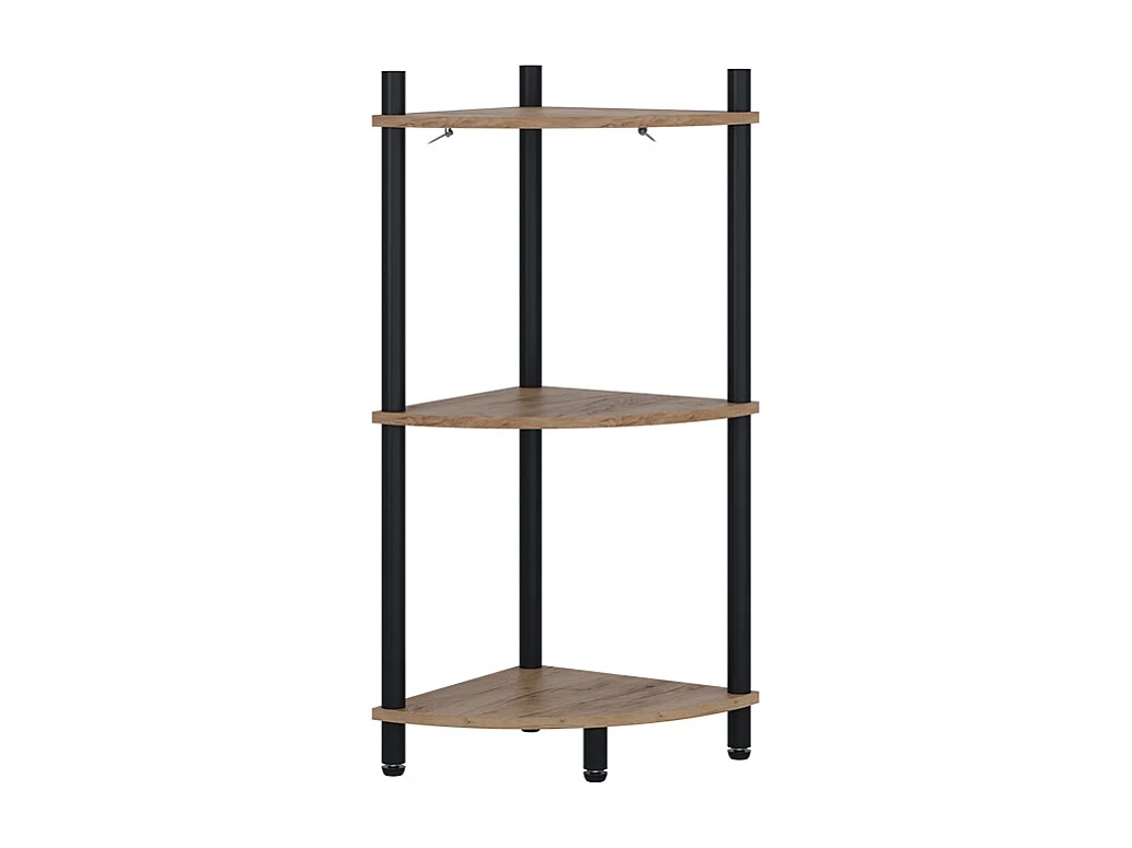 Corner shelf gold power oak/anthracite 29x29x72 bivio