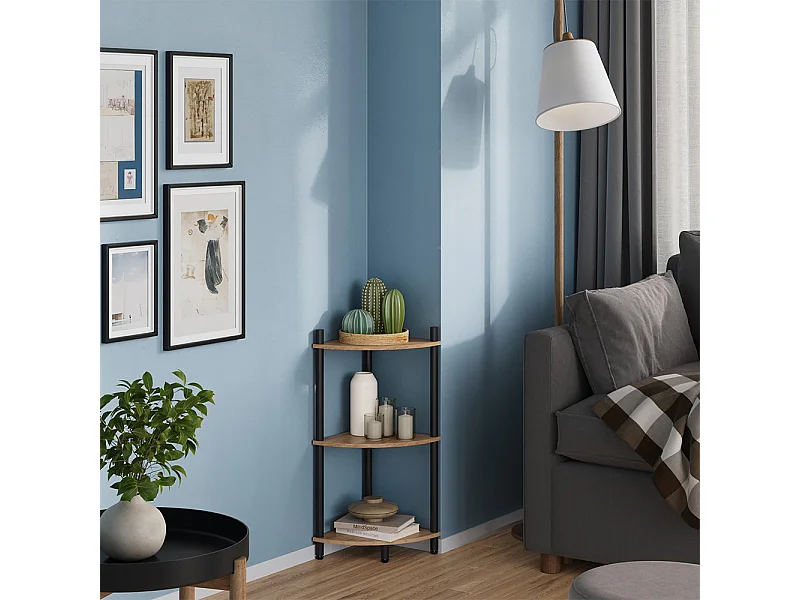 Étagère dangle chêne doré/anthracite 29x29x72 bivio