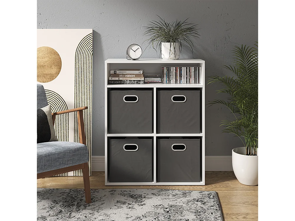 Bücherregal weiß 72x30.6x90.2