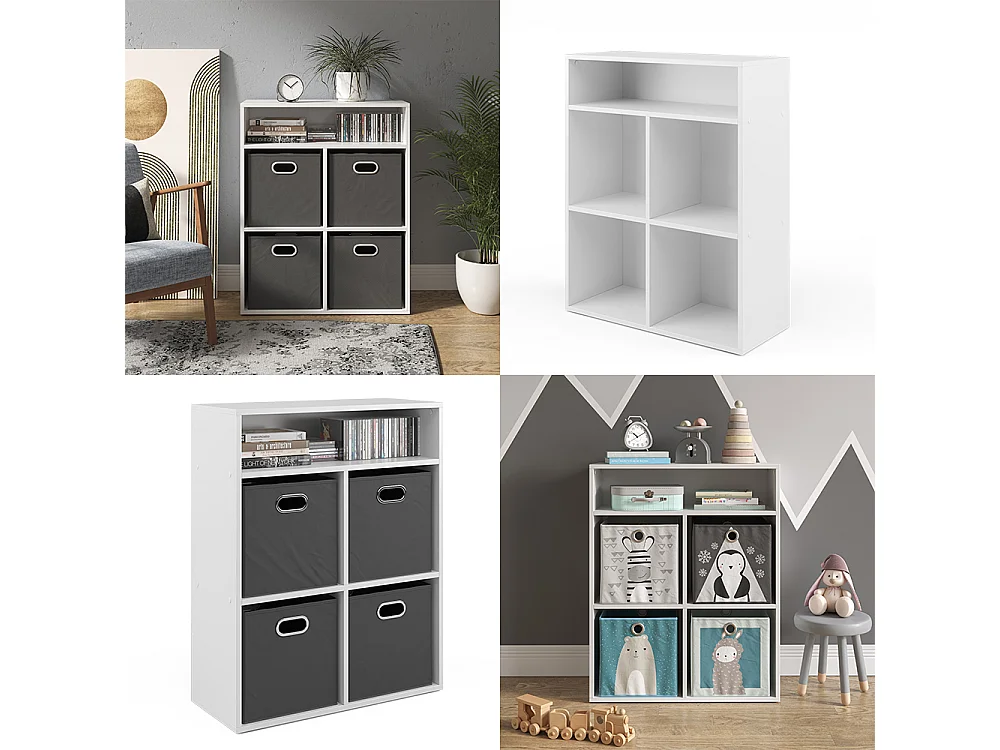 Bibliothèque blanc 72x30.6x90.2