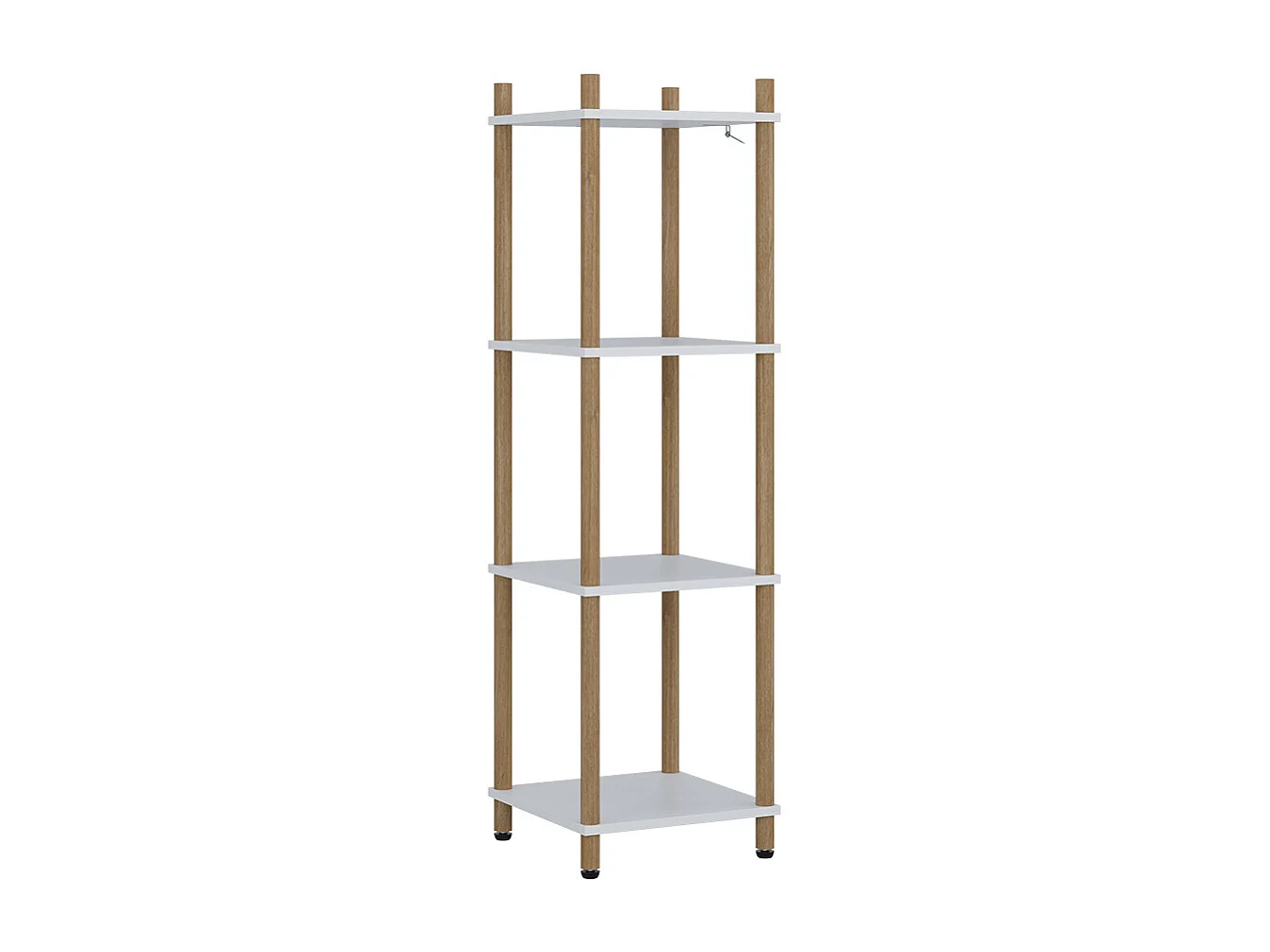 Étagère dangle blanc/pin 30x30x102.5 bivio