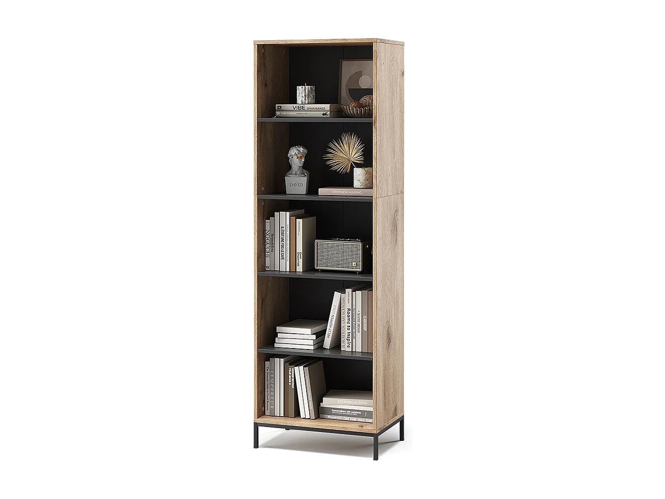 Bücherregal viking oak 60x40x180 eliza