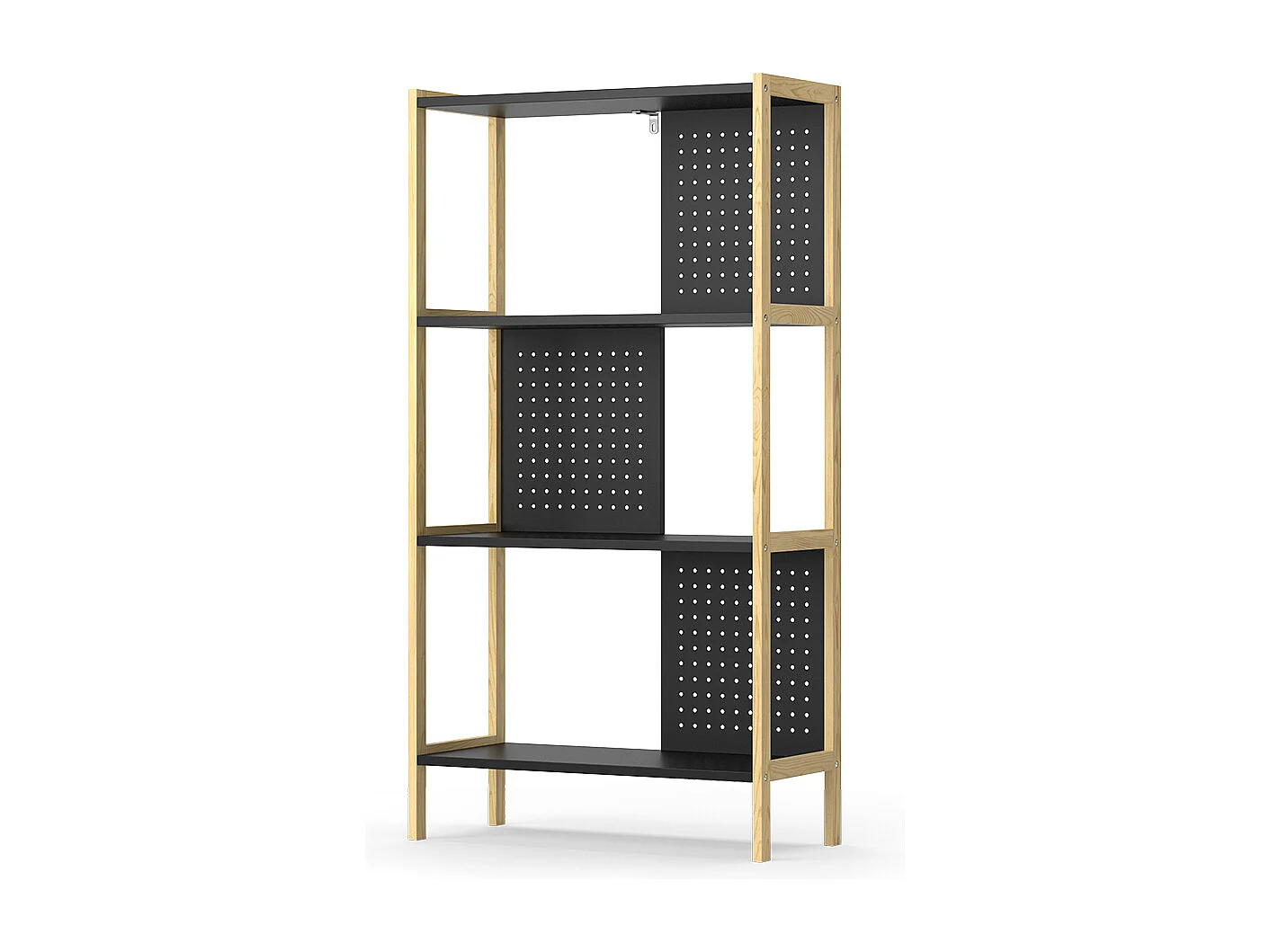 Étagère sur pied noir 63x28x120 elvia