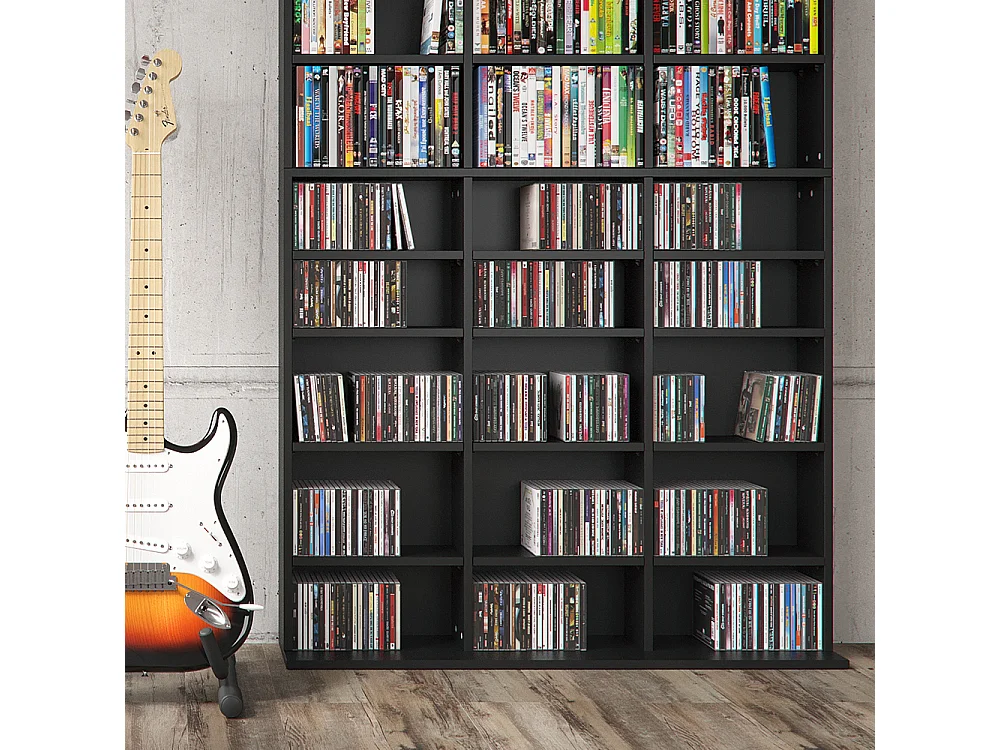 Cd-Regal schwarz 102x16x178 jukebox