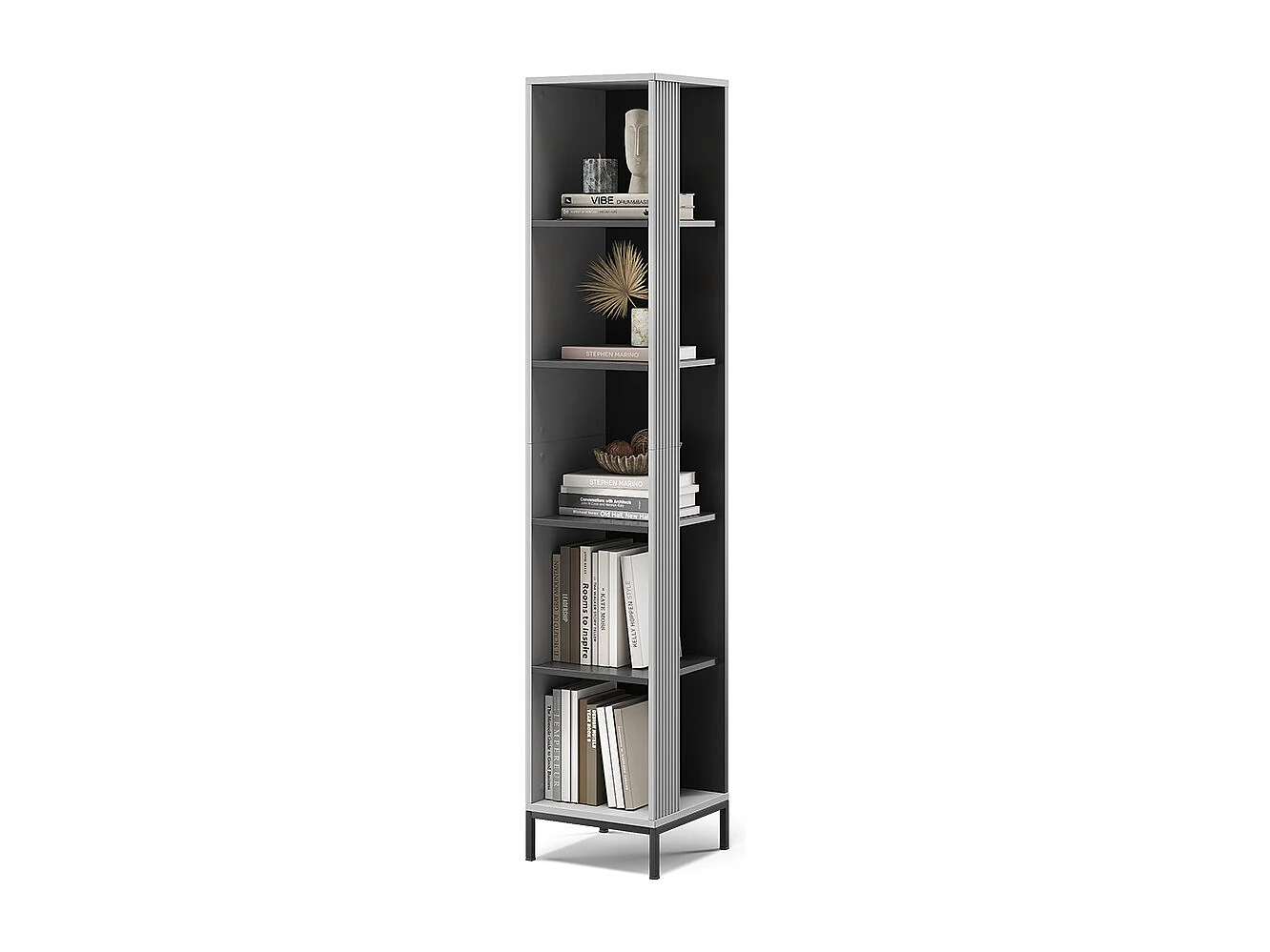 Libreria grigio 36x36x188 eliza