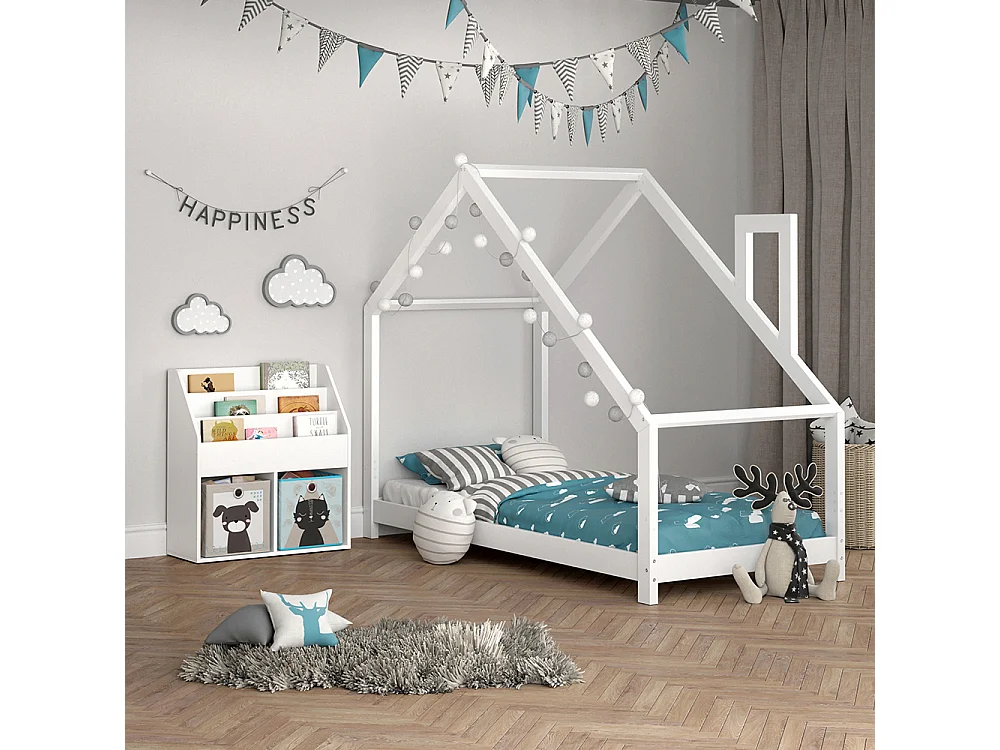 Libreria bambini bianco 72x30.7x79 luigi