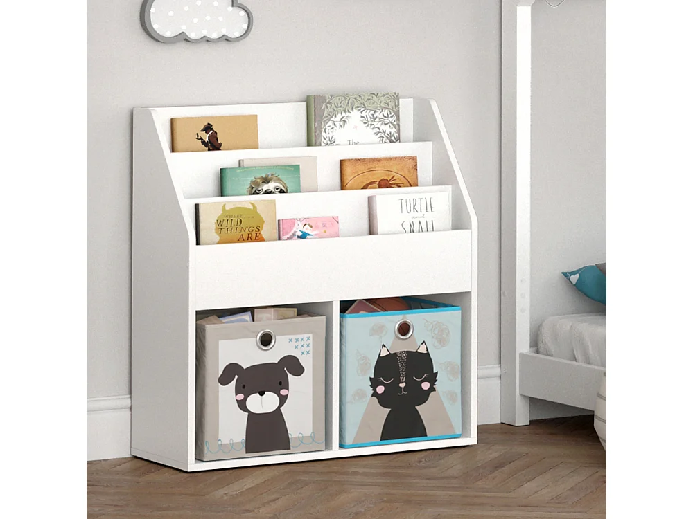 Libreria bambini bianco 72x30.7x79 luigi