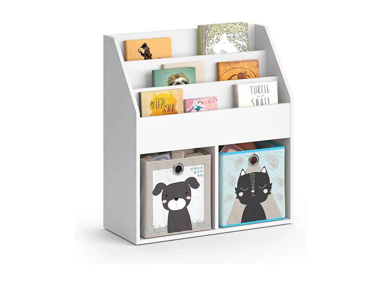 Libreria bambini bianco 72x30.7x79 luigi