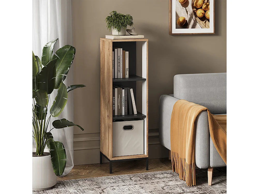 Étagère CD chêne viking 36x36x120 eliza