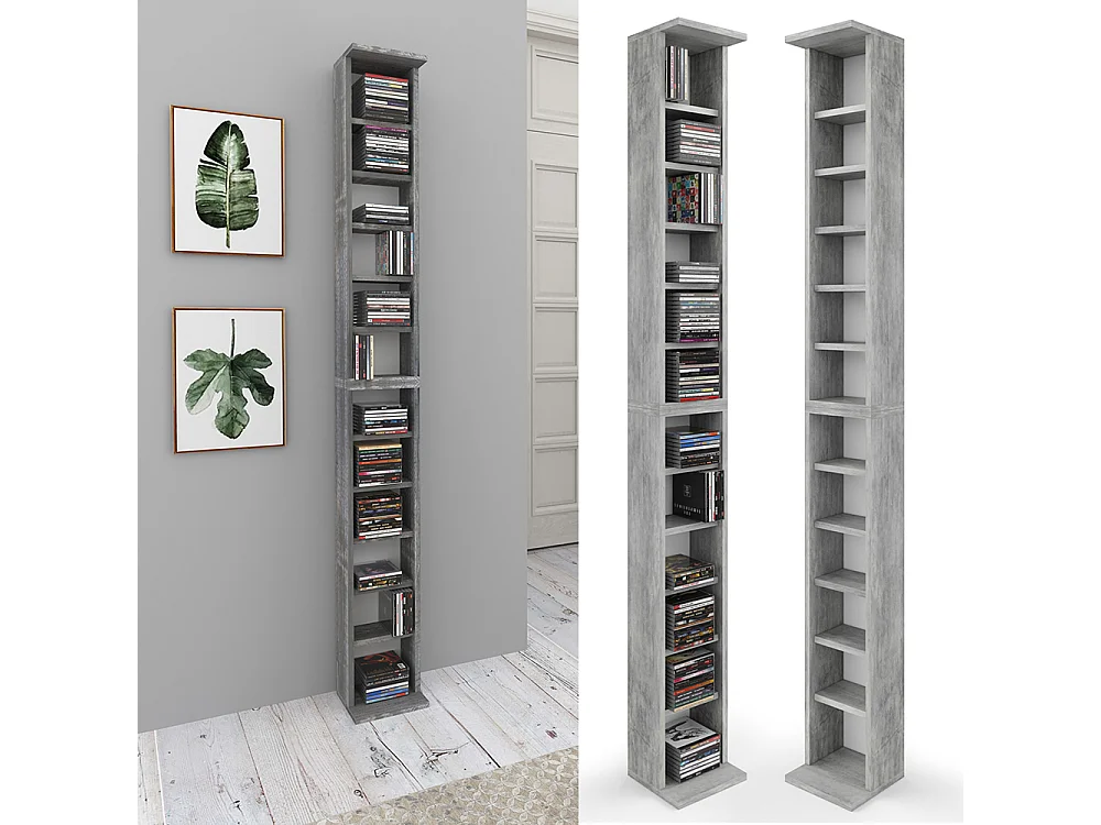 Étagère CD béton 21x20x183.6